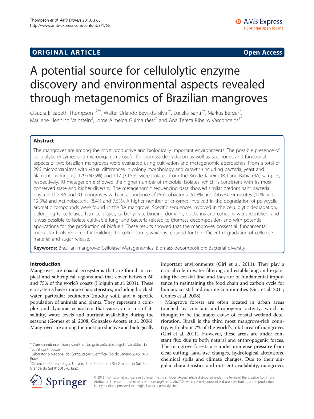 A Potential Source for Cellulolytic Enzyme Discovery And