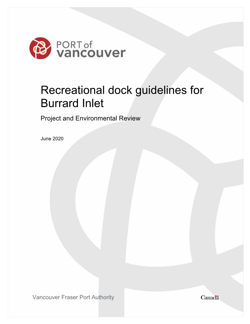 Recreational Dock Guidelines for Burrard Inlet Project and Environmental Review