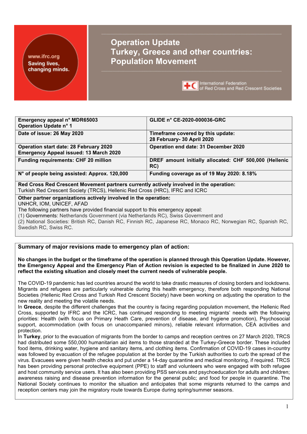 Operation Update Turkey, Greece and Other Countries: Population Movement