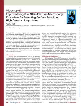 Improved Negative Stain Electron Microscopy Procedure for Detecting Surface Detail On