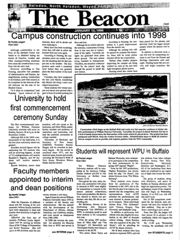 Campus Construction Continues Into 1998 University to Hold First