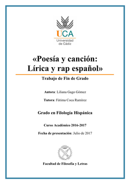 Rap Español, Lírica Y Literatura
