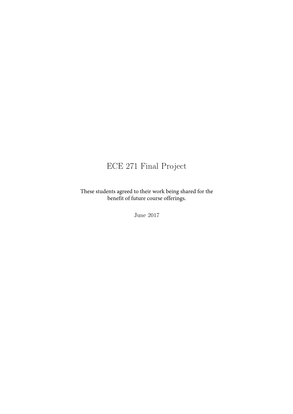 ECE 271 Final Project