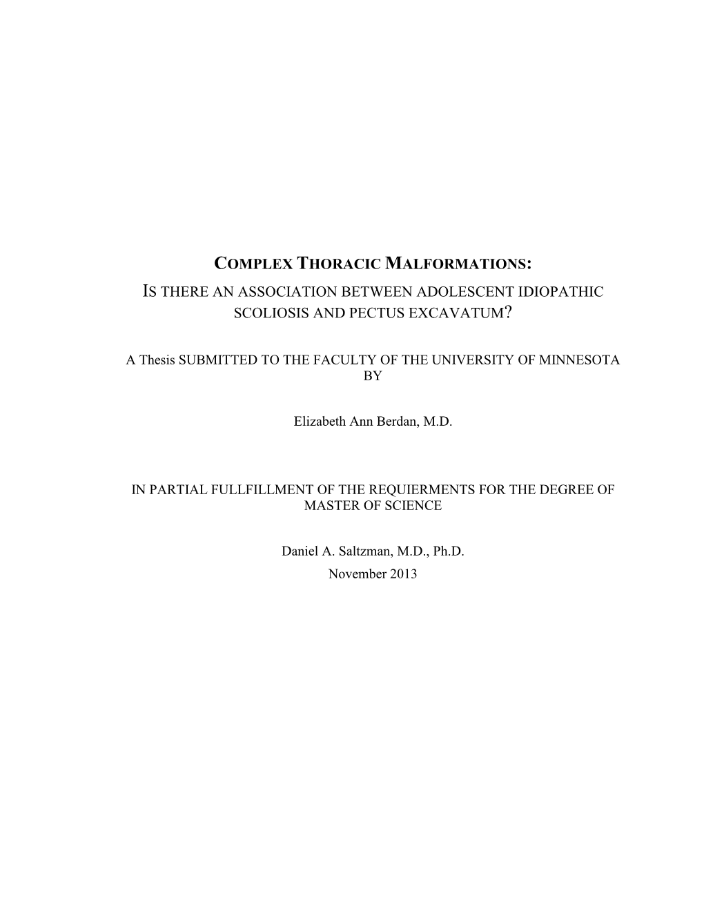 Is There an Association Between Adolescent Idiopathic Scoliosis and Pectus Excavatum?