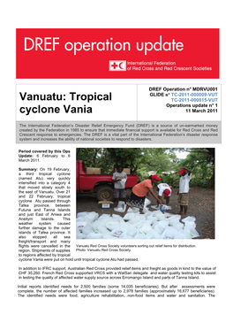 Vanuatu: Tropical Cyclone Vania