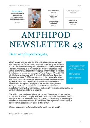 Amphipod Newsletter 43 (2019)
