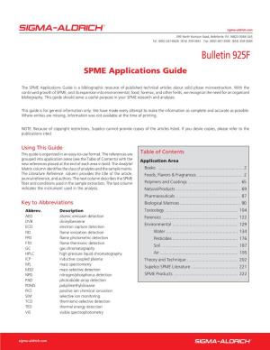 SPME Applications Guide