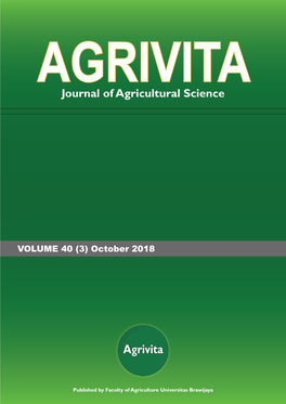 AGRIVITA Journal of Agricultural Science