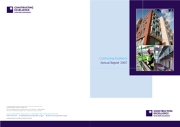 Constructing Excellence Annual Report 2007