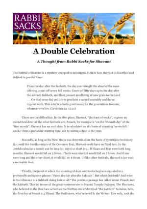 A Double Celebration