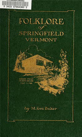Folklore of Springfield Vermont