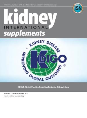 KDIGO Clinical Practice Guideline for Acute Kidney Injury