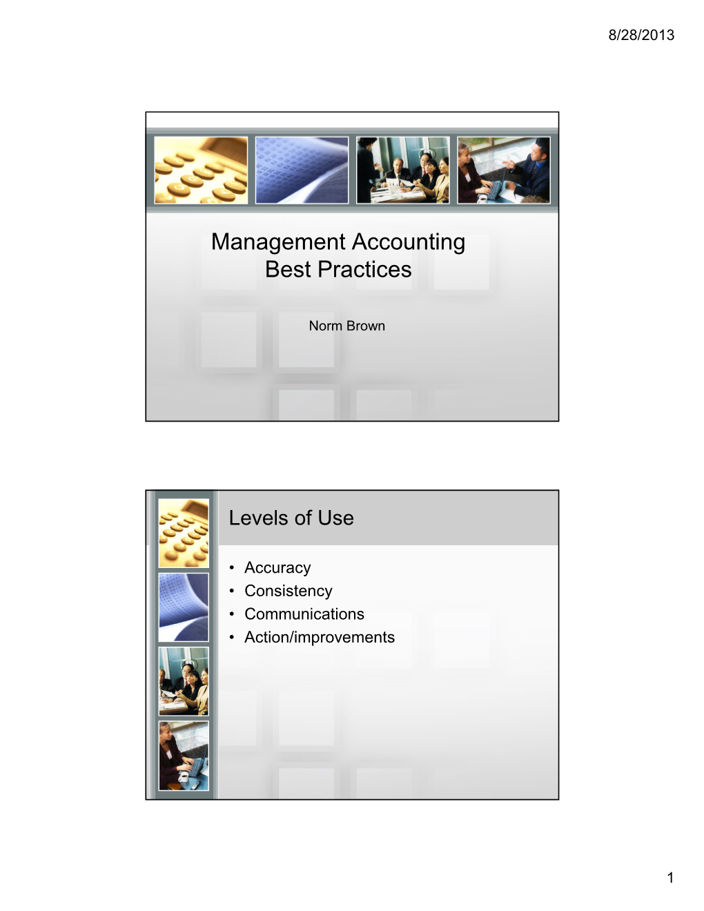 Management Accounting Best Practices