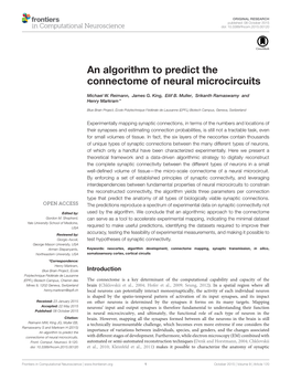 An Algorithm to Predict the Connectome of Neural Microcircuits