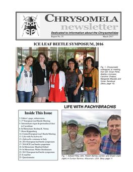 Newsletter Dedicated to Information About the Chrysomelidae Report No