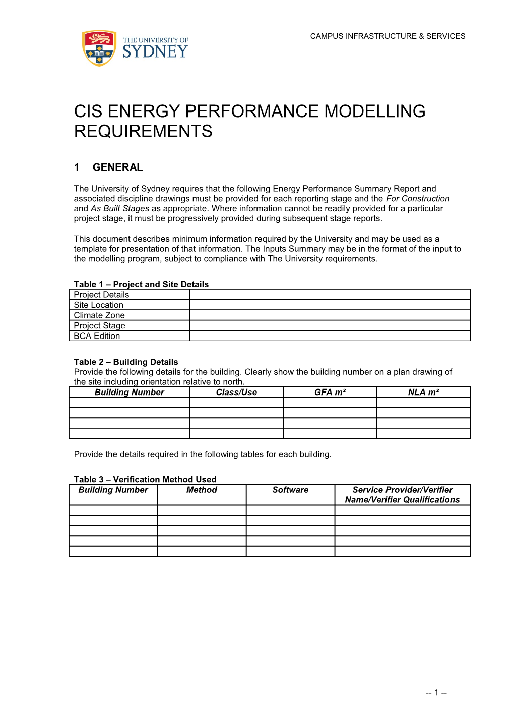 Cis Energy Performance Modelling Requirements