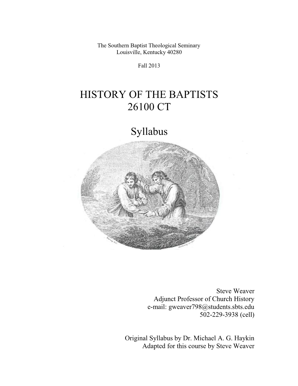 History of the Baptists 26100 Ct