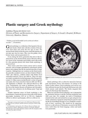 Plastic Surgery and Greek Mythology