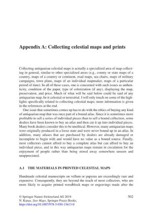 Appendix A: Collecting Celestial Maps and Prints