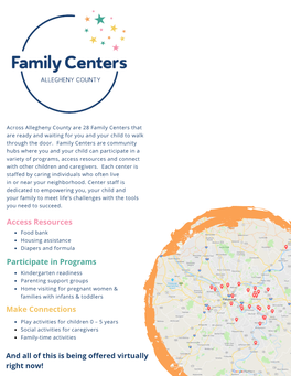 Covid Operations Allegheny County Family Support Centers