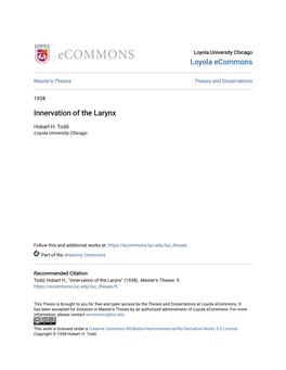 Innervation of the Larynx