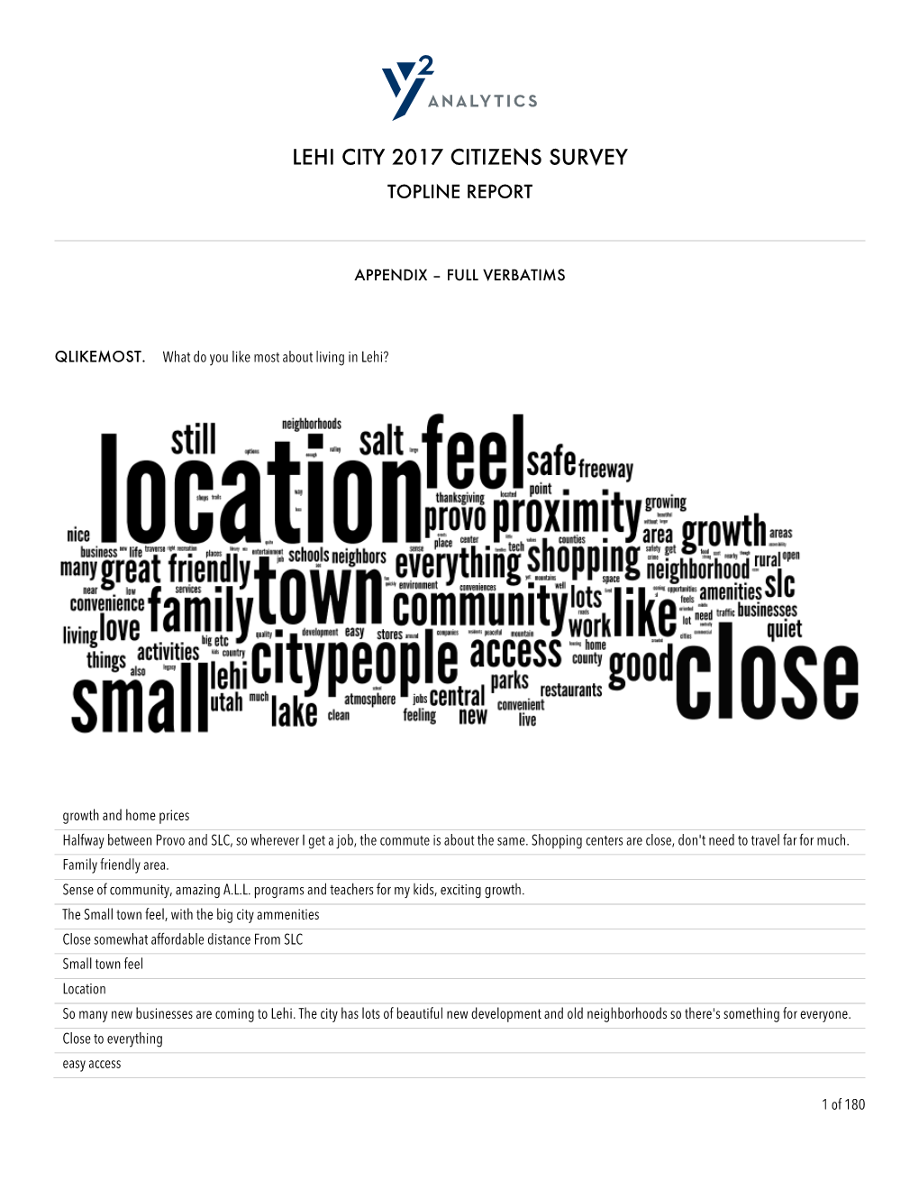 Lehi City 2017 Citizens Survey Topline Report