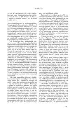 255 Book Review WRANIK, W. (2003): Fauna of the Socotra Archipel