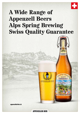 A Wide Range of Appenzell Beers Alps Spring Brewing Swiss Quality Guarantee