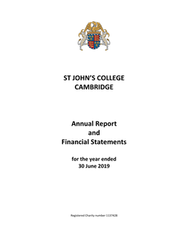 ST JOHN's COLLEGE CAMBRIDGE Annual Report and Financial