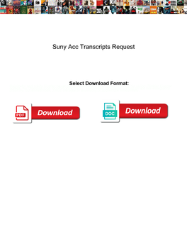 Suny Acc Transcripts Request