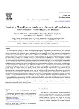 Quantitative Meso-/Cenozoic Development of the Eastern Central Atlantic Continental Shelf, Western High Atlas, Morocco