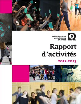 Rapport D'activités 2012-2013