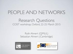 Ruth and Sebastian Ahnert: People and Networks