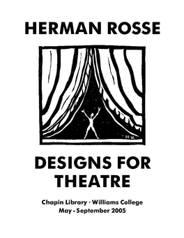 Herman Rosse Designs for Theatre