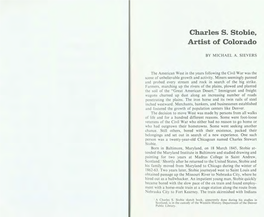 Charles S. Stobie, Artist of Colorado