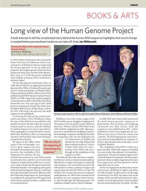 Long View of the Human Genome Project BOOKS & ARTS