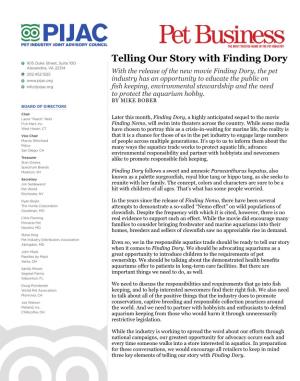 Telling Our Story with Finding Dory