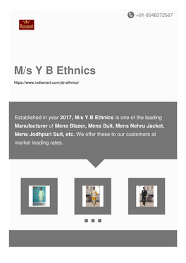 M/S Y B Ethnics