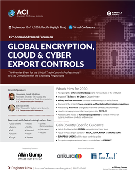 Global Encryption, Cloud & Cyber Export Controls