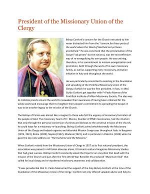 President of the Missionary Union of the Clergy