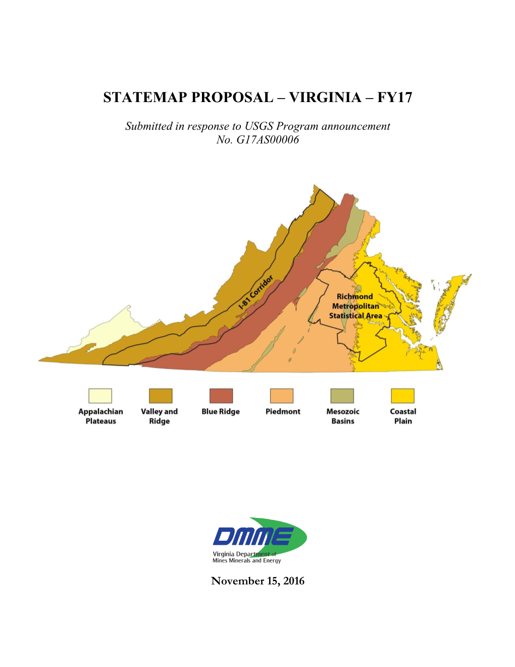 Statemap Proposal – Virginia – Fy17