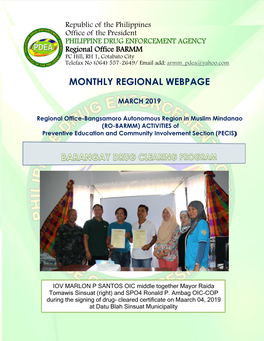 Monthly Regional Webpage