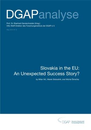 Slovakia in the EU: an Unexpected Success Story?
