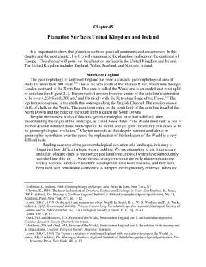 Planation Surfaces United Kingdom and Ireland