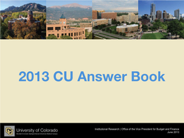 2013 CU Answer Book