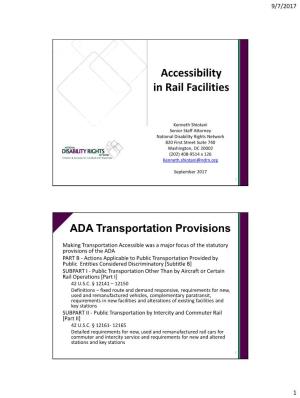 Accessibility in Rail Facilities