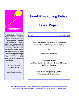 Food Marketing Policy Issue Paper