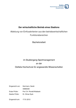 Bachelorarbeit Sarah Herrmann Der Wirtschaftliche Betrieb