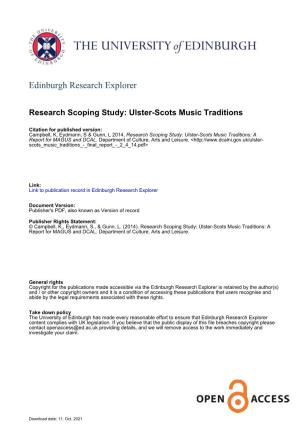 DCAL Ulster-Scots Music Traditions