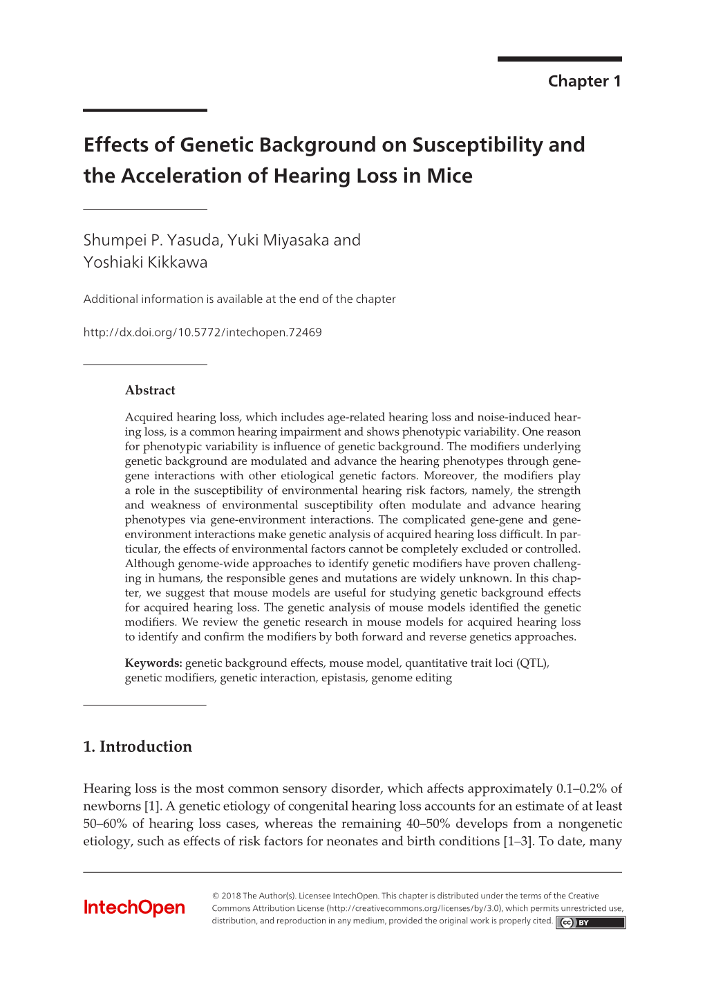 Effects of Genetic Background on Susceptibility and the Acceleration of Hearing Loss in Mice 5 Effect